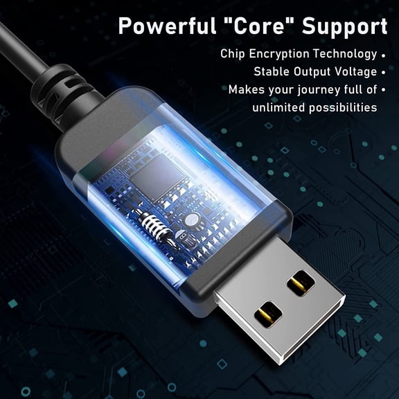 SHILIU-Radar Detector Cord, USB to RJ11 Plug Cable,for Escort Radenso XP Uniden Beltronics Cobr Whistler Radar Detector,Replacement Power Cable for Radar Detectors (RJ11-3.3ft)