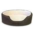 thumbnail image 5 of FurHaven Pet Products Faux Sheepskin & Suede Oval Pet Bed for Dogs & Cats - Espresso, Small, 5 of 10