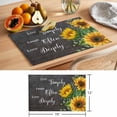 thumbnail image 6 of Sunflower Placemats Set of 12, Live Simply Laugh Often Love Deeply Blackboard Non-Slip Place Mats Washable Table Mats for Kitchen Dining Table Decorations Indoor/Outdoor, 6 of 9