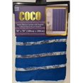 thumbnail image 2 of Coco Canvas Fabric Shower Curtain with Metallic Silver Sequins, Royal Blue, 2 of 2