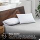 thumbnail image 2 of Bare Home Juego de Fundas de Almohada de Tejido de Percal - 300 Hilos - 100 % Algodón Orgánico - Estándar, Blanco, 2 of 4