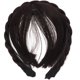 thumbnail image 1 of FELTECHELECTR Peluca sintética con diadema, extensión de cabello con flequillo frontal, elegante y cómoda para mujeres y niñas, color marrón oscuro., 1 of 5