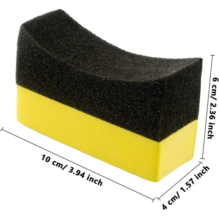 18Pack Tire Dressing Applicator Pads Tire Shine Applicator Dressing Pad  Polishing Sponge for Car Glass Painted Steel 
