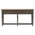 thumbnail image 5 of Sunset Trading Dakota Sofa Console Table w Drawers Shelf Brown Gray Solid Wood, 5 of 9