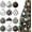 B, variant on Dongrere Christmas Ornament Ball Set 12Pcs 2.5In Black-and-white Pattern Hanging Christmas Tree Decoration