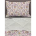 thumbnail image 3 of Garden Comforter & Sham Bedding Set, Pastel Colored Spring Nature Inspired Ornament with and Abstract Flowers, 3 pcs Duvet Set Microfiber Filling Quilt, 5 Sizes, Multicolor, by Ambesonne, 3 of 4