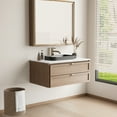 thumbnail image 4 of DV-1V0047B DeerValley Ally 19'' x 12'' Drop-In Bathroom Sink Semi-Recessed Vessel Sink Rectangular Above Counter Basin, 4 of 10