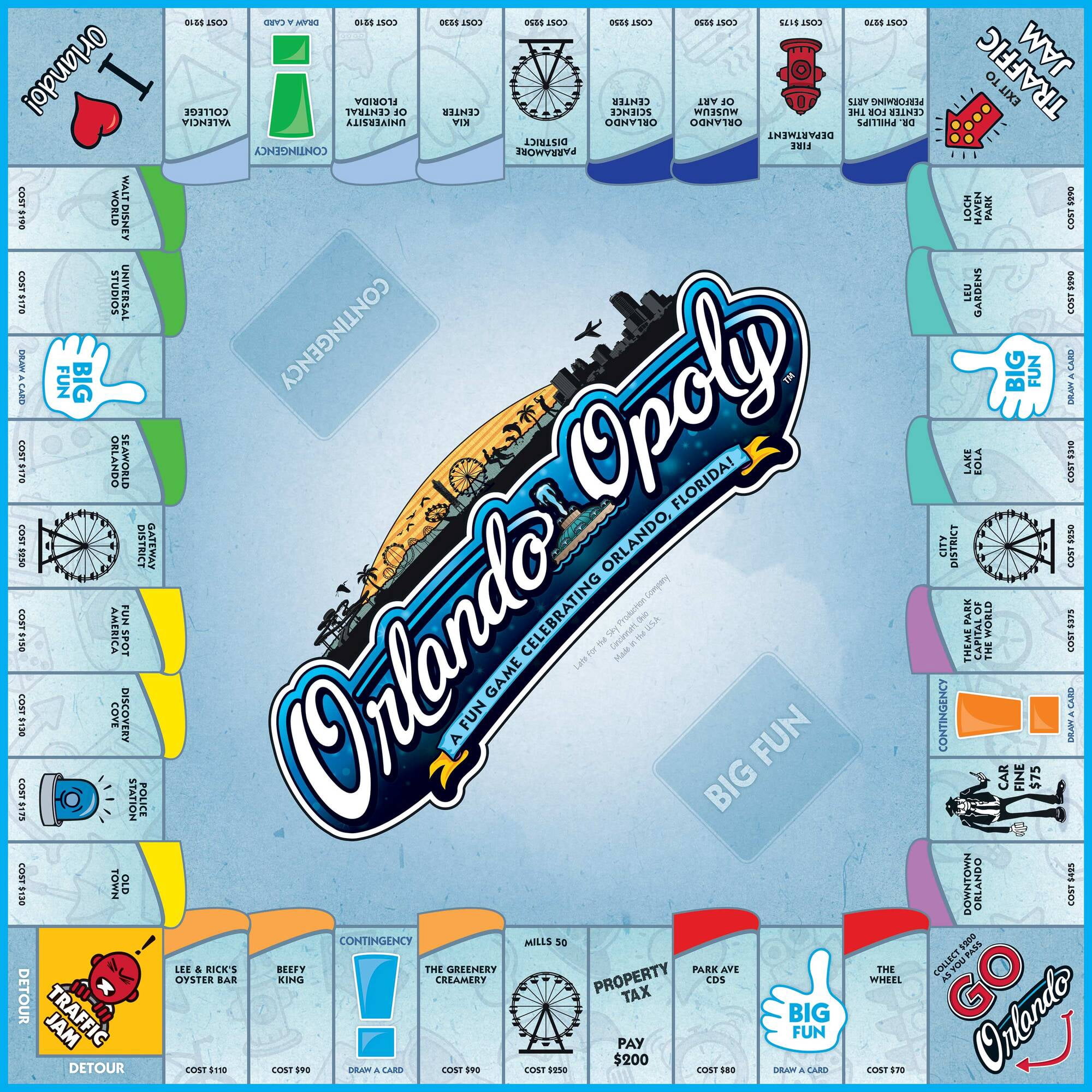 Orlando Opoly Board Game, by Late for the Sky