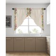 thumbnail image 4 of Swag Curtains, Spring Summer Flower Floral Sunflower Daisy Plant Beige Rod Pocket Kitchen Curtains Valances Tier Curtains Swag Valance Curtains for Bedroom Living Room 36" x 45", 2 Panels, 4 of 6
