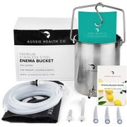 Premium-Purity Non-Toxic Stainless Steel Enema Bucket Kit from Aussie Health Co