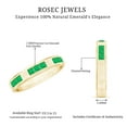 thumbnail image 5 of Rosec Jewels Princess Cut Emerald Band for Women, May Birthstone Band Ring in Gold - 0.50 CT, 10K Yellow Gold, US 6.50, 5 of 8