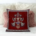 thumbnail image 2 of 26x26 Red Blown Seam Broadcloth Floral Throw Pillow, 2 of 5
