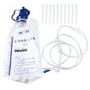 1200ml Reusable Enema Bag Kit with Flow-control Hose and 10 Disposable Flow Valves for Water Enama