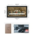 thumbnail image 6 of DECORARTS - The Last Supper by Leonardo Da Vinci Giclee Reproducation, Giclee Prints Acid Free Cotton Canvas with Matching Black Gold Solid Wooden Frame. Total Framed Size: 27" W x 15" H, 6 of 6