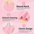 thumbnail image 6 of Hbhpov Toddler Girls' Undershirts，Cotton Layering Tank Tops，4 Pack，Sizes 2-8, 6 of 8