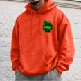 thumbnail image 2 of VBARHMQRT off the Shoulder Sweatshirt Mens St. Day Hooded Sweatshirt Front Back Partial Print Long Sleeve Hooded Sweatshirt, 2 of 6