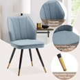 thumbnail image 7 of Andeworld Upholstered Dining Chairs Set of 2, Modern Armless Chairs for Kitchen, Dining Room Chairs, Living Room Accent Side Chairs Leisure Chair with Metal Legs Blue Fabric, 7 of 7