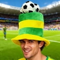 thumbnail image 3 of Soccer Fan National Flag Novelty Top Hat Colorful Stadium Cheering Headwear for Festive Game Day Celebrations and Carnival Parties, 3 of 8