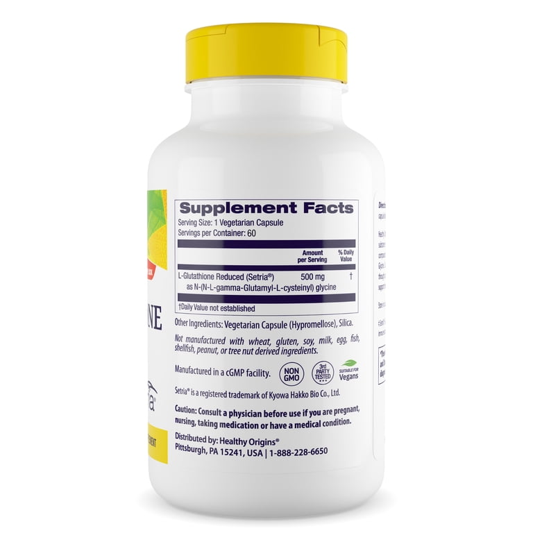 vitamin l-glutathione Healthy Origins Setria L-Glutathione Reduced - 500 Mg