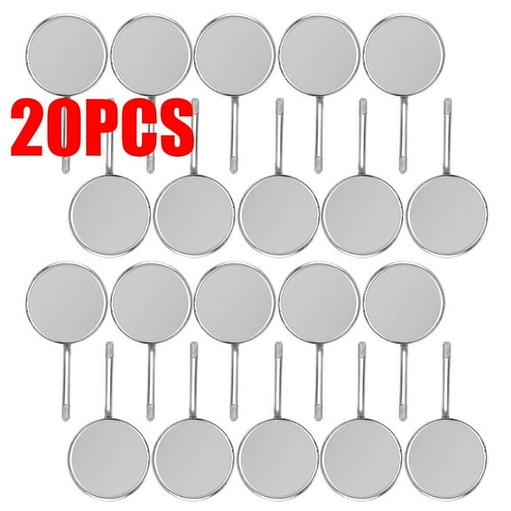 20/40PCS Dental Mouth Mirror Stainless Steel Reflector Head Handle Odontoscope #5
