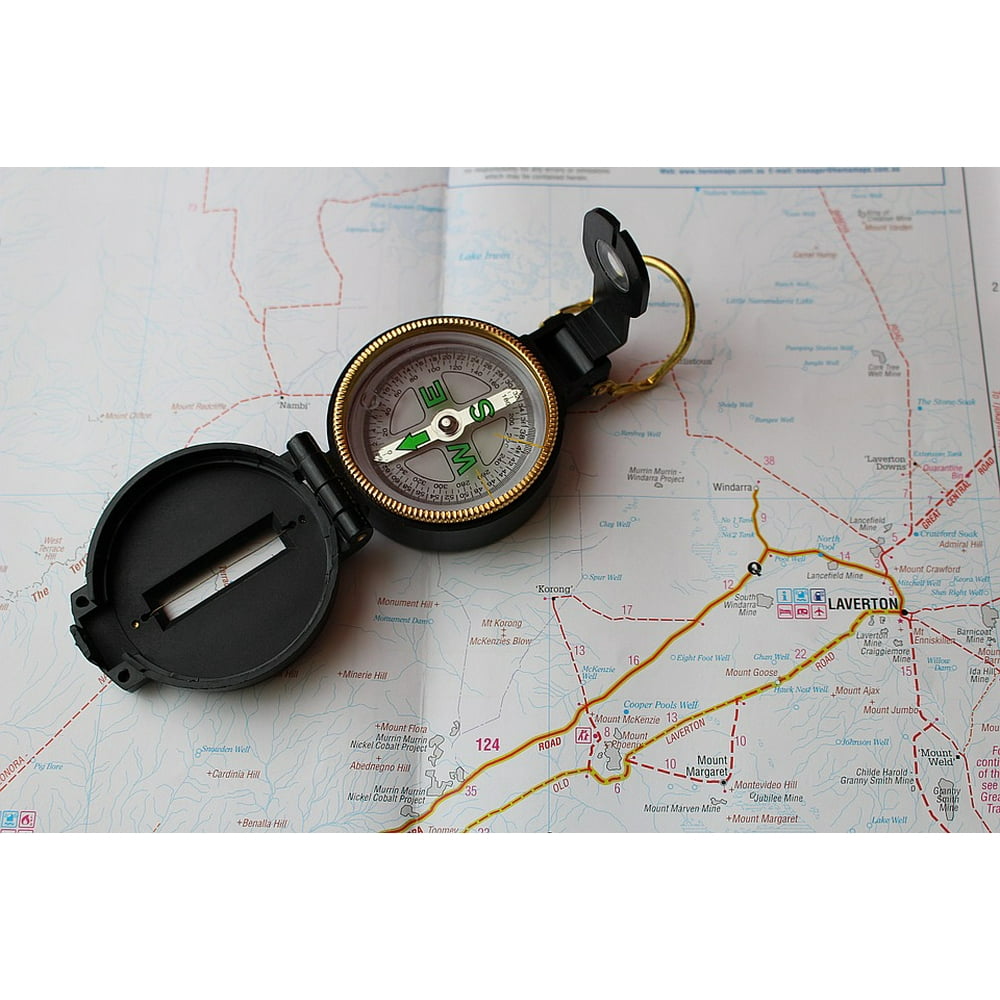 Map Western Australia Navigation Compass20 Inch By 30 Inch Laminated