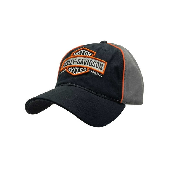 Harley-Davidson Men's Hat Embroidered Trademark Curved Brim Washed Baseball Cap, Harley Davidson