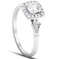 thumbnail image 2 of Silvago Jewel 1.2 Ct Round Cut Lab Created Diamond Ring - Three Stone Stamped 14K White Gold Plated Diamond Wedding Anniversary Ring - Wedding Ring for Women's - Wedding Anniversary Gifts for Women's, 2 of 3