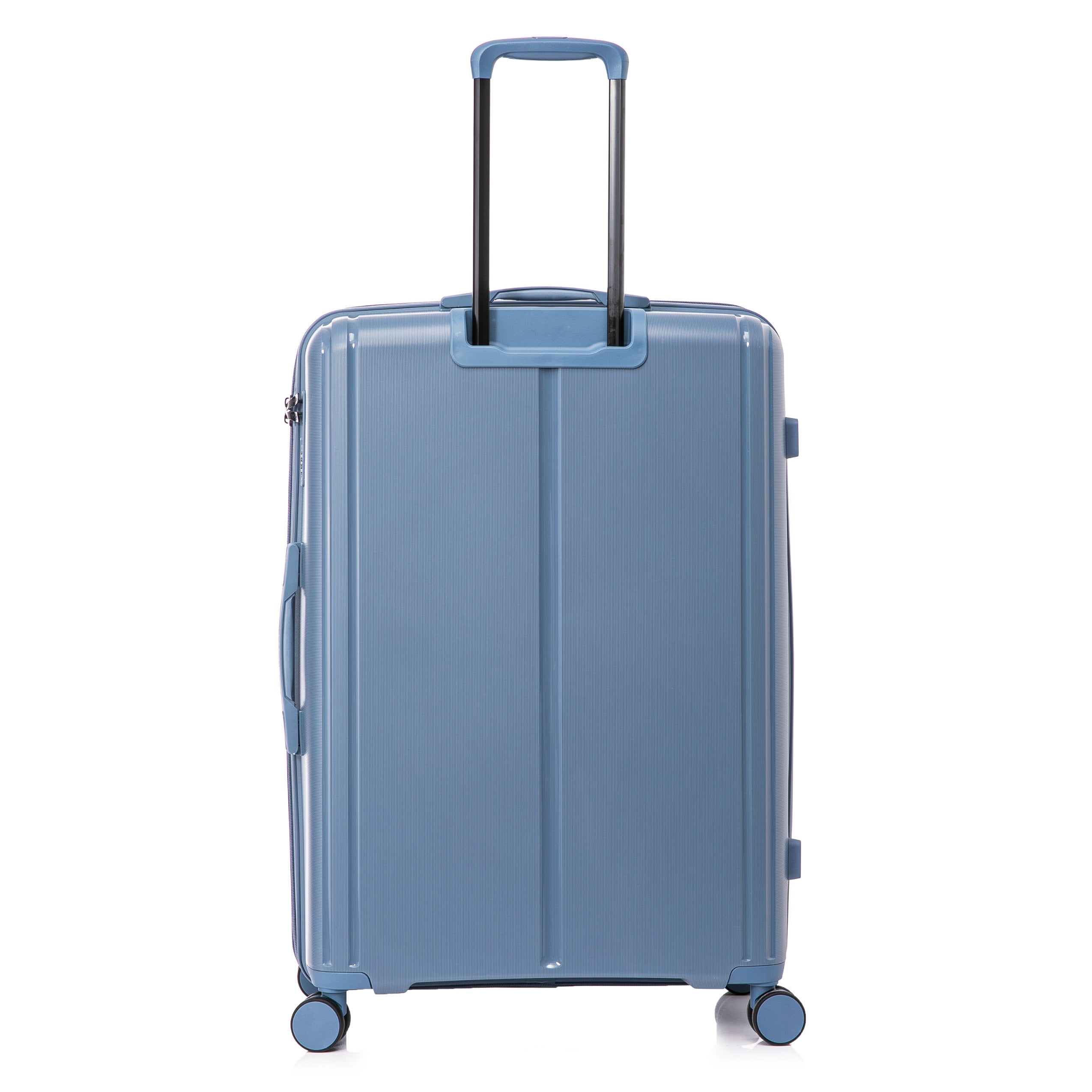 DUKAP AIRLEY 28" Lightweight Hardside Checked Luggage with Spinner Wheels, Handle and Trolley, Blue
