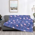 thumbnail image 2 of Yiaed Flamingo Print Blanket Throw Blanket Soft Cozy Flannel Blanket for Home Bed Sofa Couch Chair-60"x50", 2 of 6