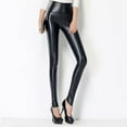 thumbnail image 6 of Women's Stretchy Faux Leather Leggings Pants, Sexy High Waisted Tights, 6 of 10
