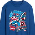 thumbnail image 3 of Marvel Captain America - Comic Book Stickers - Men's Long Sleeve Graphic Tee, 3 of 5