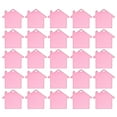 thumbnail image 1 of Etiquetas en blanco de forma de casa, etiquetas de estampado de metal, etiquetas de identificación para perros en blanco, etiquetas de grabado rosa, paquete de 25, 1 of 7
