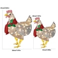 thumbnail image 2 of Inevnen Pre-Lit Light Up Chicken Lighted 2D Christmas Rooster with Scarf Indoor Outdoor Yard Decoration, 2 of 8