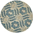 thumbnail image 4 of SAFAVIEH Wyndham Evan Damask Floral Area Rug, Blue/Grey, 7' x 7' Round, 4 of 10