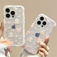 thumbnail image 5 of Designed for iPhone Case,2in1 Cute Bow Bear Cake Pattern Camera Lens Protection Shockproof Protective Cover Phone Case (iPhone 14 Pro,Pink), 5 of 6