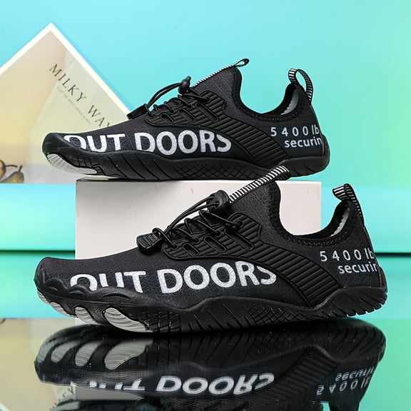 Men's Beach Water Shoes, Low-Top Quick-Dry Non-Slip Sneakers with Breathable Fabric and Rubber Sole, Secure Lace Closure, Perfect for Swimming, Surfing, Hiking, Fishing