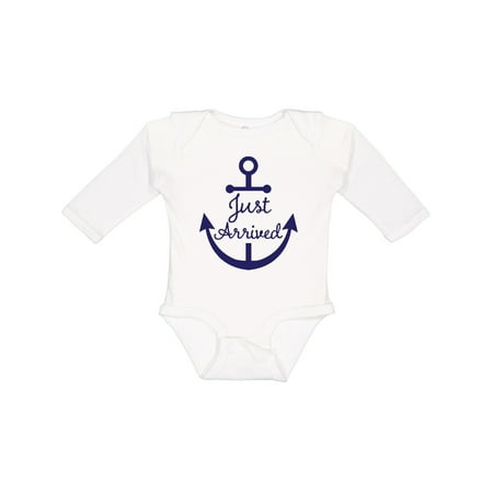 

Inktastic Just Arrived Nautical Anchor Gift Baby Boy or Baby Girl Long Sleeve Bodysuit