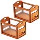 thumbnail image 1 of Wooden Miniature Basket Doll House Accessories Brown Rectangular Decorative Storage 2Set, 1 of 5