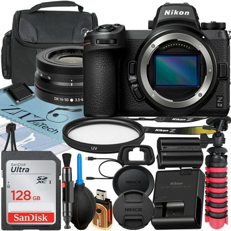 Nikon Z6 II Mirrorless Camera with NIKKOR Z DX 16-50mm VR Zoom Lens + SanDisk 128GB Memory Card + Case + UV Filter + ZeeTech Accessory Bundle