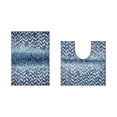 thumbnail image 4 of Better Trends Bath Rug Set 2 Piece Bath Mat Non Slip Micro Polyester Bathroom Floor Set, Shower, Tub, Casablanca Collection – (Blue), 4 of 7