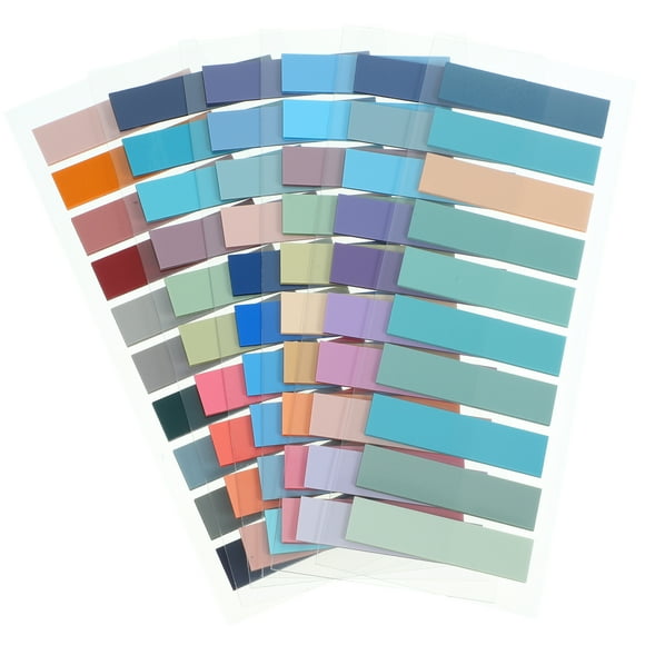 MasteelfCA 6 Sheets of Page Markers Self-adhesive Page Tabs Notebook Page Markers Colored Classify Page Tabs