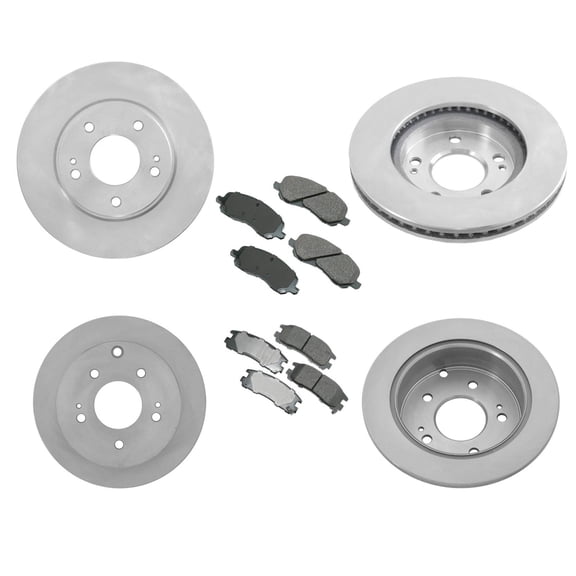 Front & Rear Rotors & Ceramic Brake Fits For Mitsubishi Galant 2.4L 04 - 07