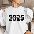 thumbnail image 2 of xixinqiwan Happy New Year Sweatshirt for Women,Festive New Year 2025 Long Sleeve Shirt Print Celebrate Holidays Oversized Pullovers, 2 of 5