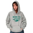 thumbnail image 5 of Mermaid Born to Swim Cute Water Lover Hoodie Sweatshirt Women Brisco Brands M, 5 of 6