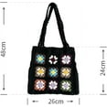 thumbnail image 2 of JUYGO Crochet Tote Bag for Women Cute Floral Knitted Shoulder Bag Fairy Y2k Woven Beach Shopping Bag Vocation, 2 of 5
