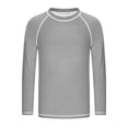 thumbnail image 4 of hengsof Boys Gradient Long Sleeve Sun Protection Swimsuit, Kids Fashion Crew Neck Quick Dry Swimwear for Beach Surf, 4 of 8