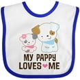 thumbnail image 3 of Inktastic My Pappy Loves Me Granddaughter Girls Baby Bib, 3 of 4