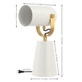 thumbnail image 3 of SAFAVIEH Clarst 14 in. Modern White Marble Table Lamp with White Shade, 3 of 6
