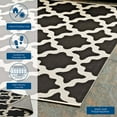 thumbnail image 3 of Modway Cerelia 108x143.5" Moroccan Trellis Fabric Area Rug in Black and Beige, 3 of 9