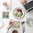 thumbnail image 1 of RYLABLUE Hawaii Summer Vacation Set of 4 Coaster for Drinks, Absorbent Ceramic Stone Coasters Cup Mat with Cork Base for Home Kitchen Room Coffee Table Bar Decor, 1 of 4